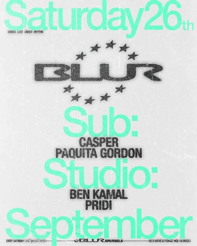 BLUR with Paquita Gordon, Pridi, Ben Kamal, Casper